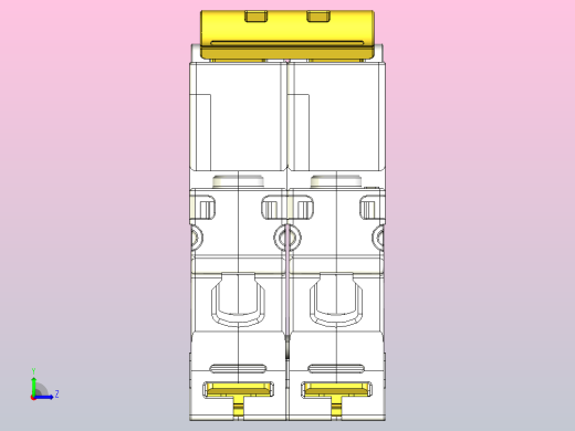 NBH-63 1P&amp;N小型断路器三维模型202404左视缩略图