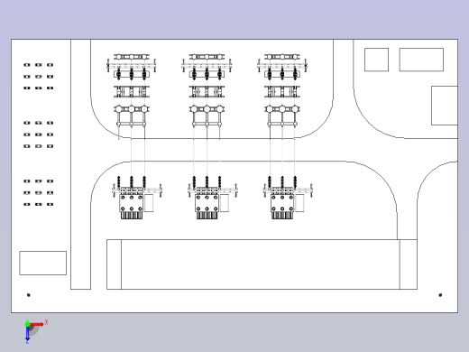 110kV变电站整体示意图俯视缩略图