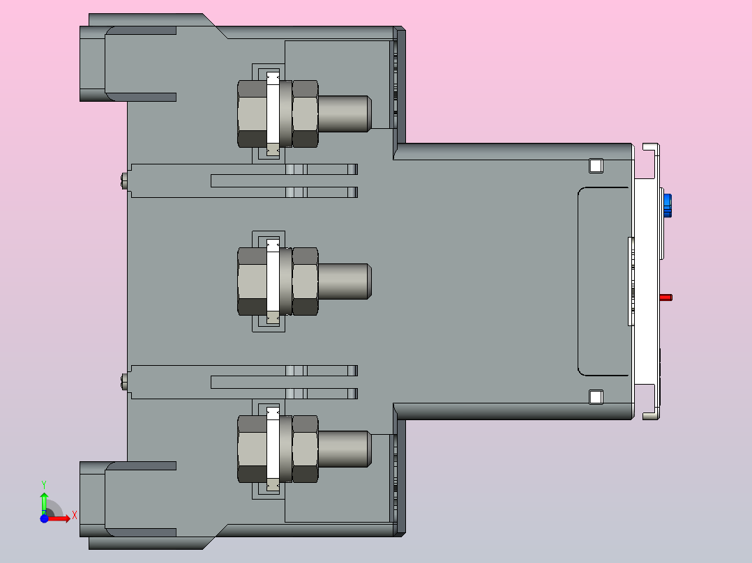 NXR-200电子式过载继电器三维模型202204前视图