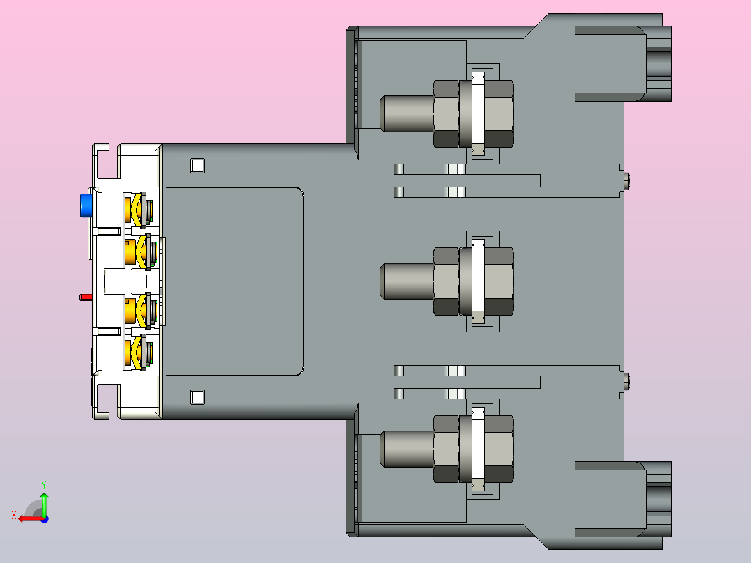 NXR-200电子式过载继电器三维模型202204后视图