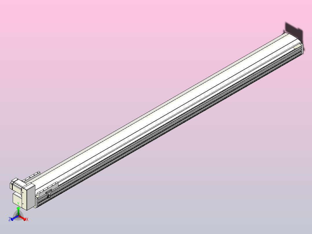 皮带直线轴半封闭可选导轨TPA-HNB-202D-140-L2400-RU-C-P75-N3主视图