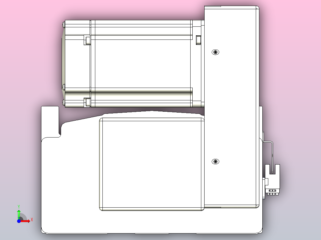 皮带直线轴半封闭可选导轨TPA-HNB-202D-140-L2400-RU-C-P75-N3前视图
