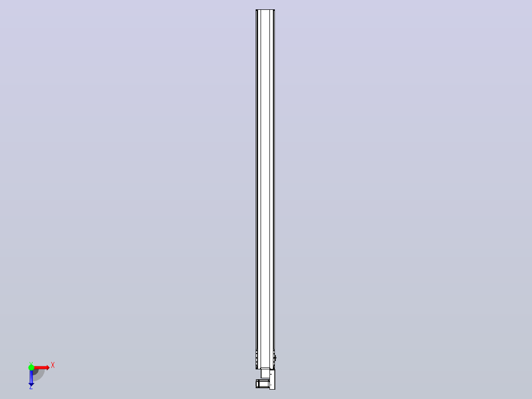 皮带直线轴半封闭可选导轨TPA-HNB-175D-140-L3050-MR-C-P75-N3俯视图