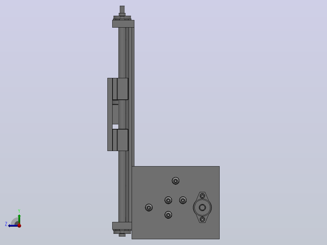 SBR-16UU的线性运动右视图