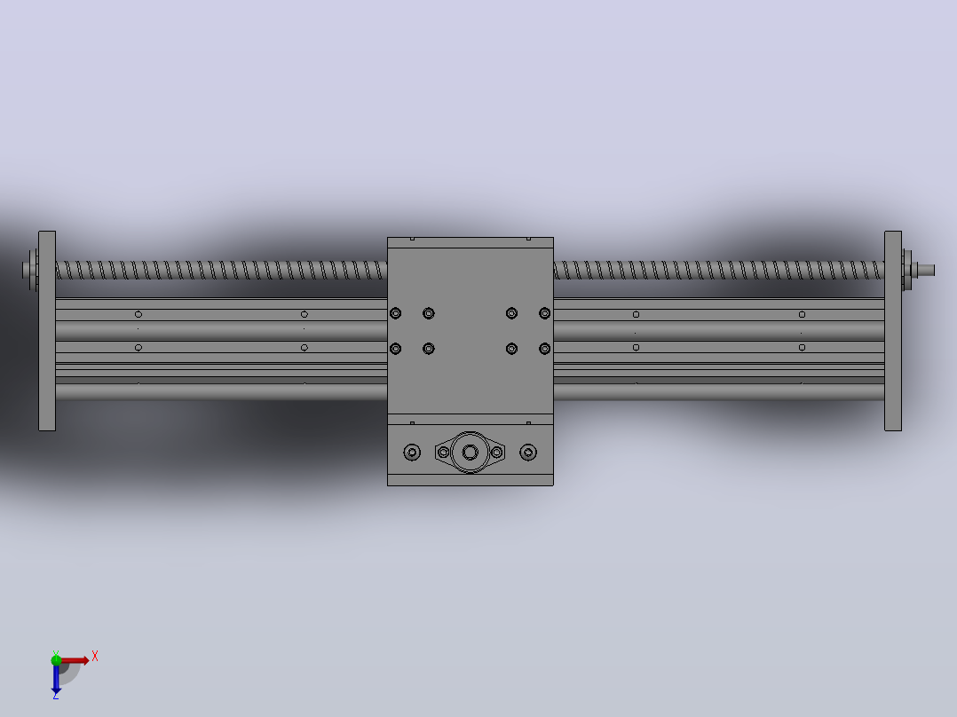 SBR-16UU的线性运动俯视图