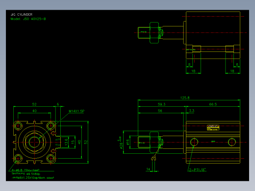 气立可CHELIC气缸油缸2D-JSO40x25-B