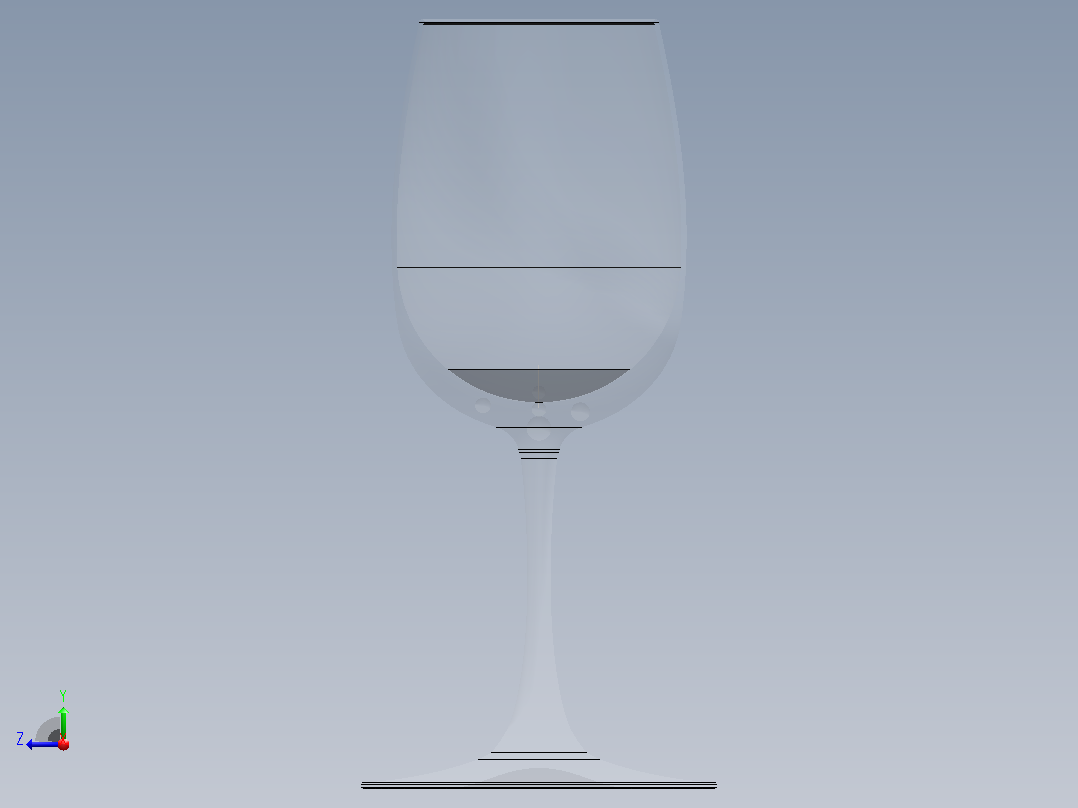 完美的酒杯右视图