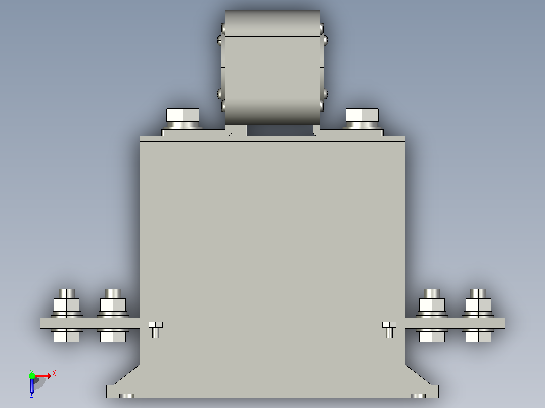 HH15-1250_3QSA 3P隔离开关熔断器组三维模型202009俯视图