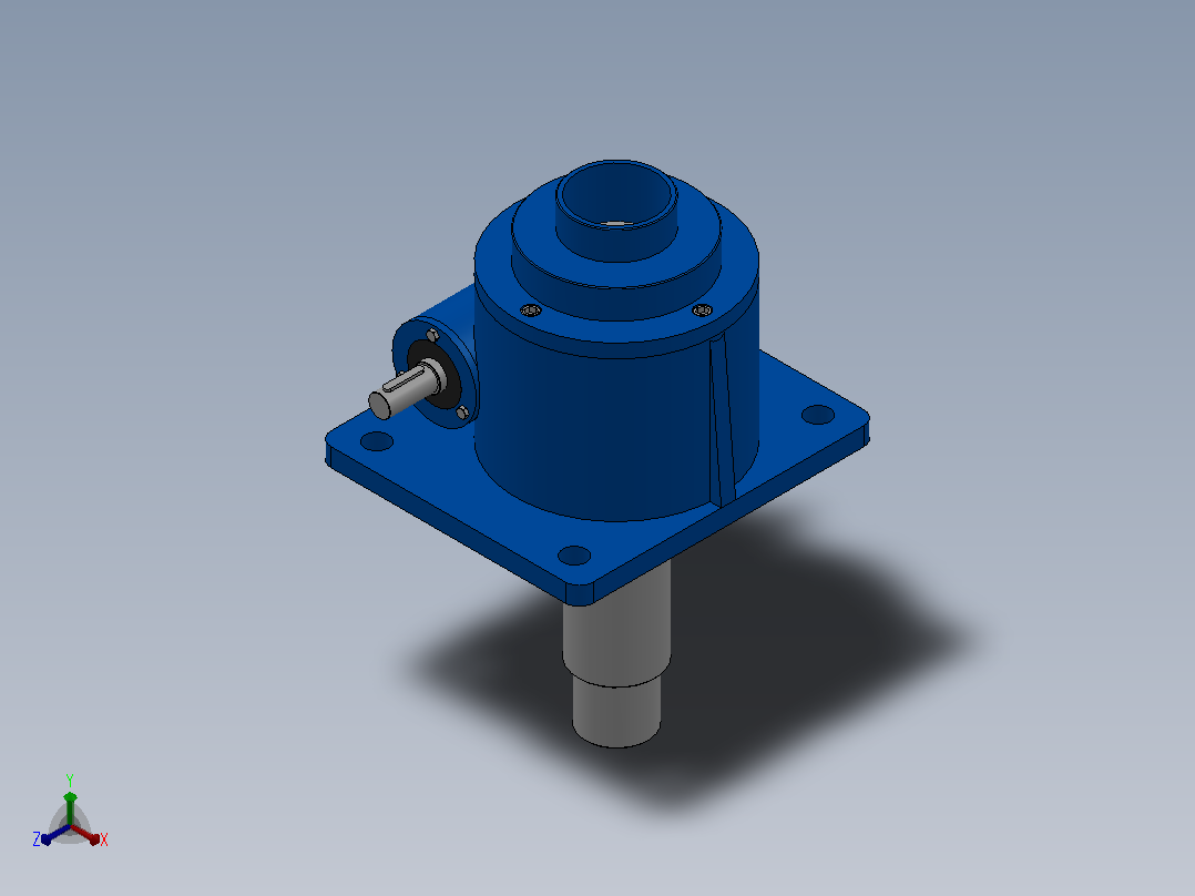 SWL100T蜗轮丝杆升降机[SWL100P-1BⅢ-300A]正等轴测图