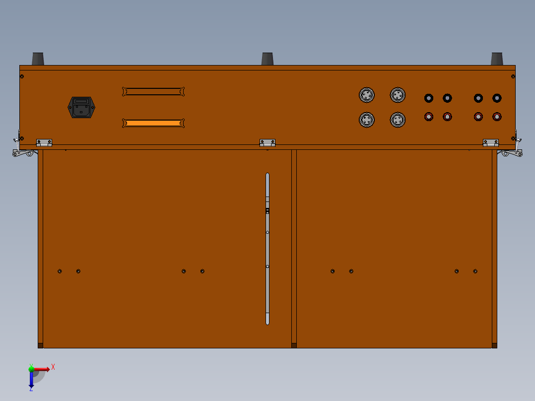 顶针测试架4工位治具俯视图