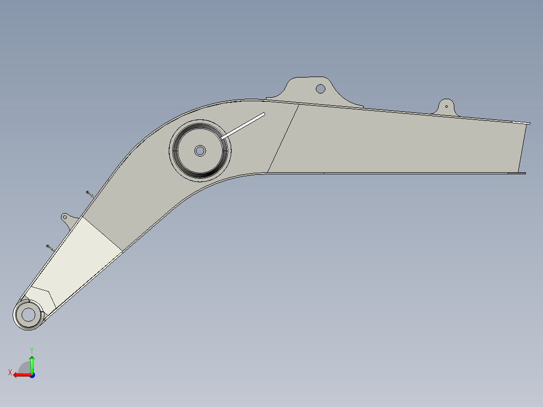 SY215C-8挖掘机动臂结构设计（cad+pro+说明书）后视图