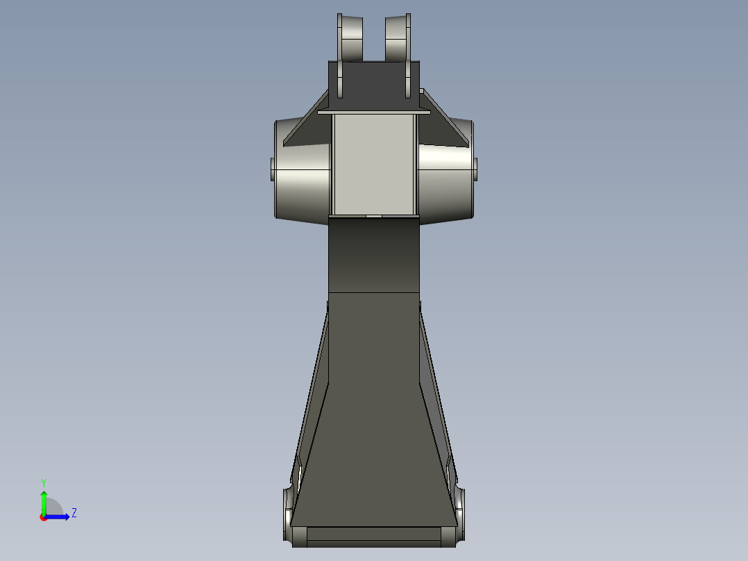 SY215C-8挖掘机动臂结构设计（cad+pro+说明书）左视图
