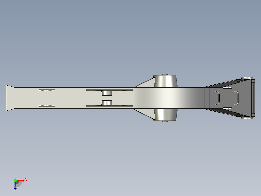 SY215C-8挖掘机动臂结构设计（cad+pro+说明书）俯视图
