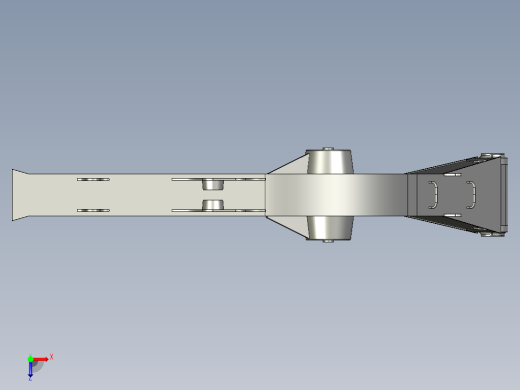 SY215C-8挖掘机动臂结构设计（cad+pro+说明书）俯视缩略图