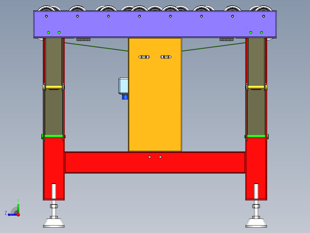 底带摩擦滚筒传动机sw16右视图