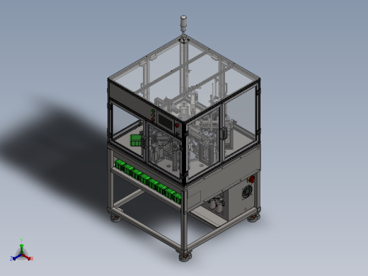 自动化水洗标机sw18可编辑正等轴测缩略图