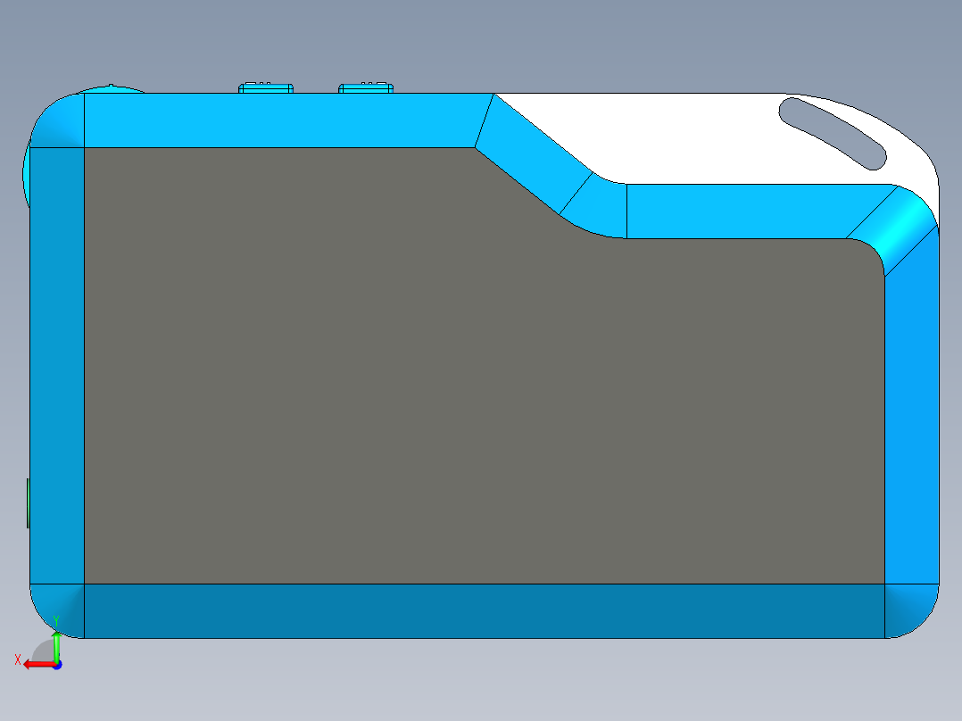老年收音机模型后视图