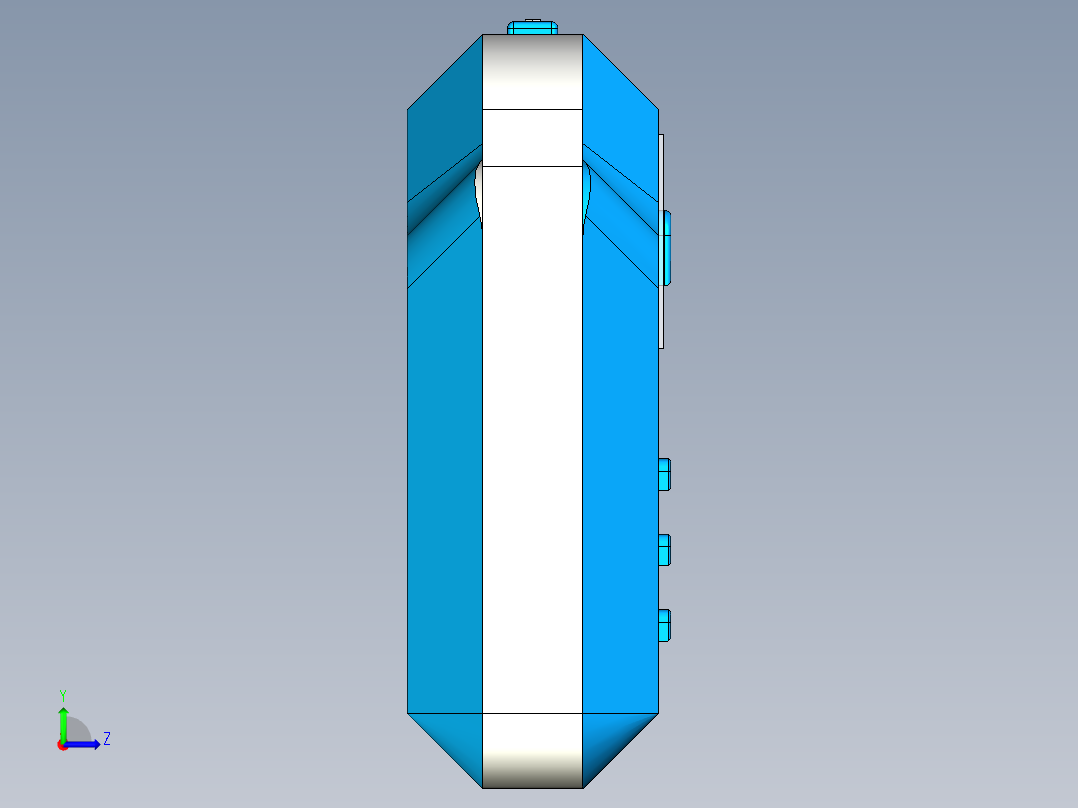 老年收音机模型左视图