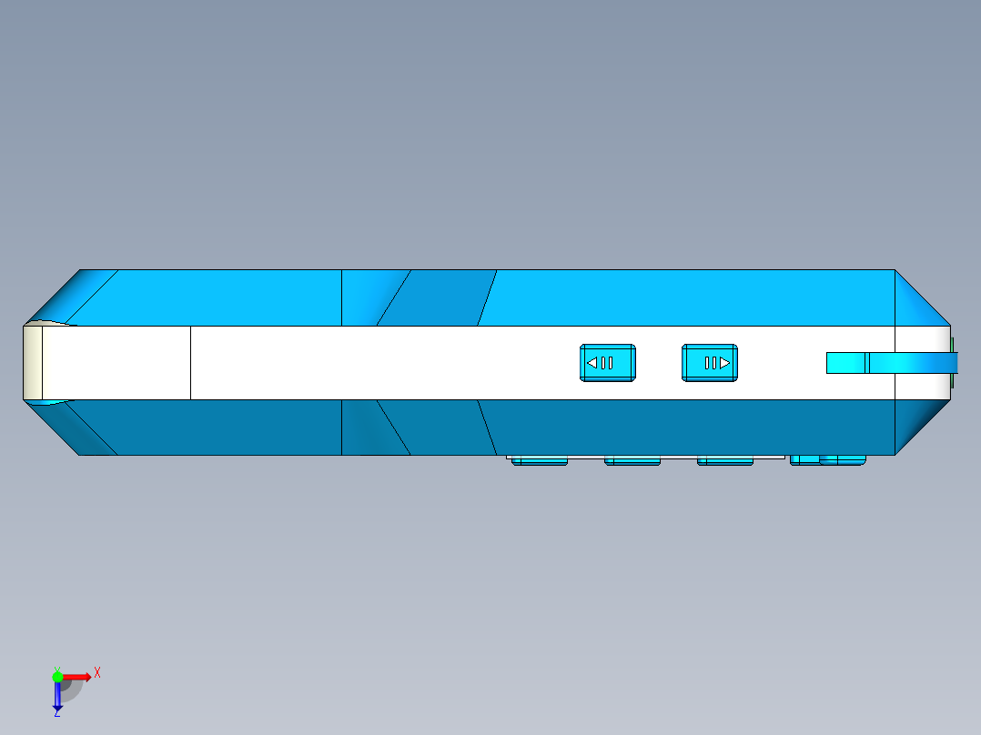 老年收音机模型俯视图