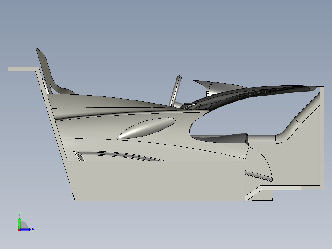西贝尔SSC Tuatara跑车 室内设计左视图