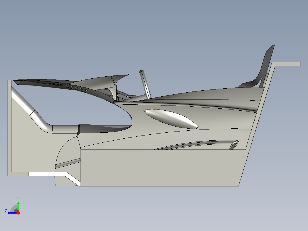 西贝尔SSC Tuatara跑车 室内设计右视图