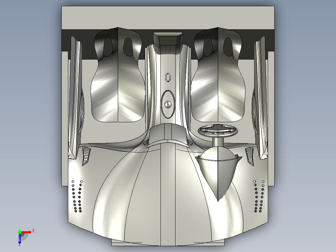 西贝尔SSC Tuatara跑车 室内设计俯视图