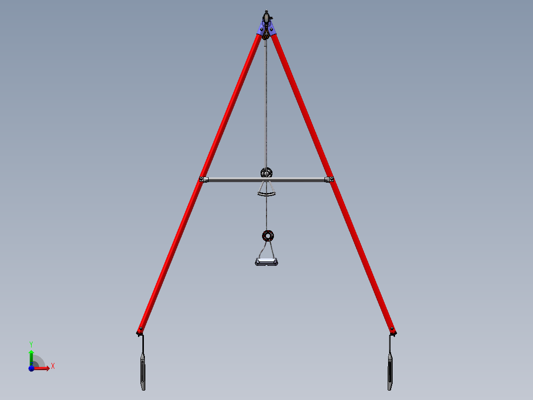 一款儿童用秋千前视图