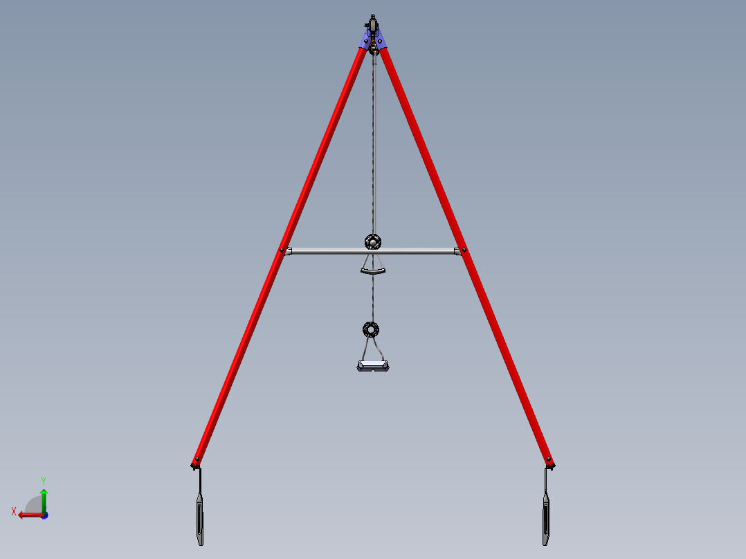 一款儿童用秋千后视图