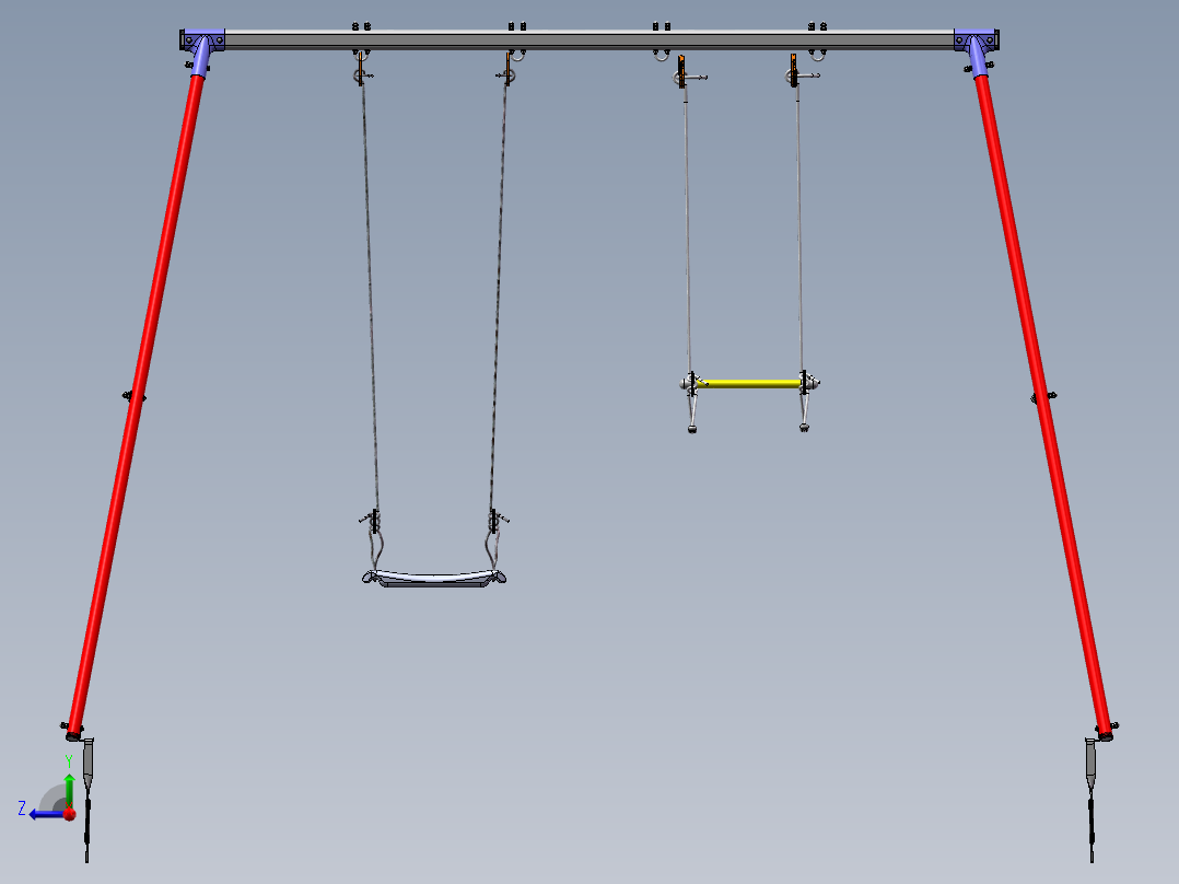 一款儿童用秋千右视图