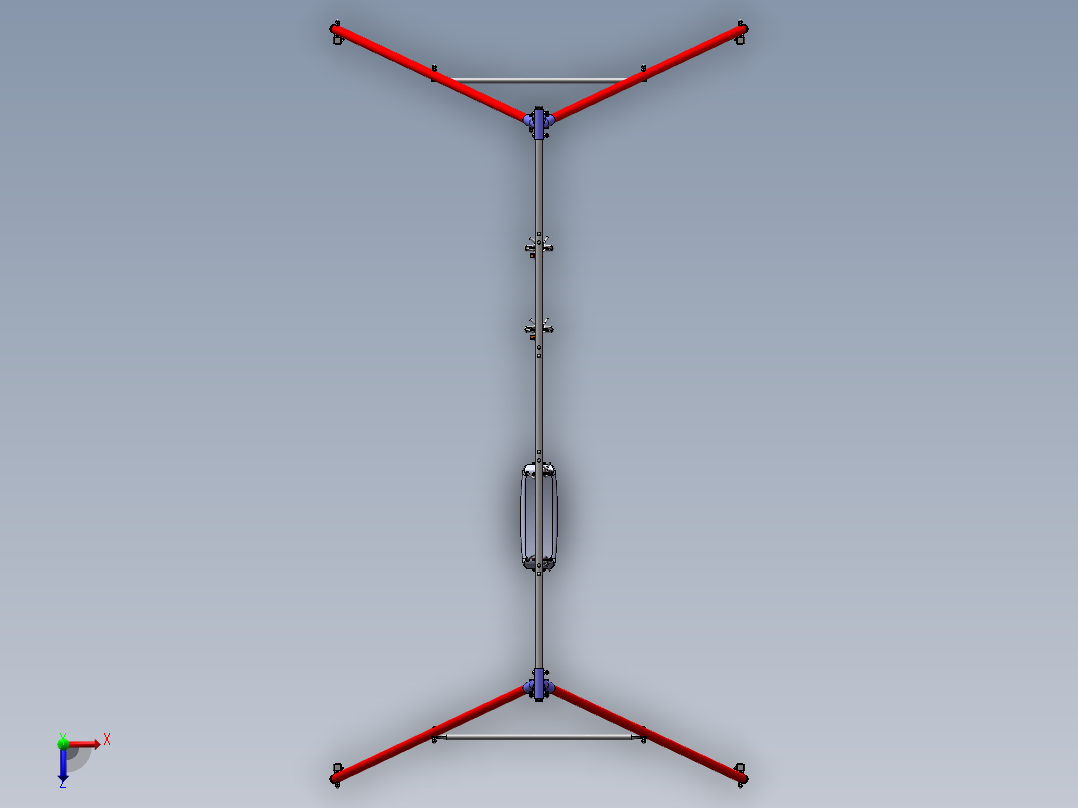 一款儿童用秋千俯视图