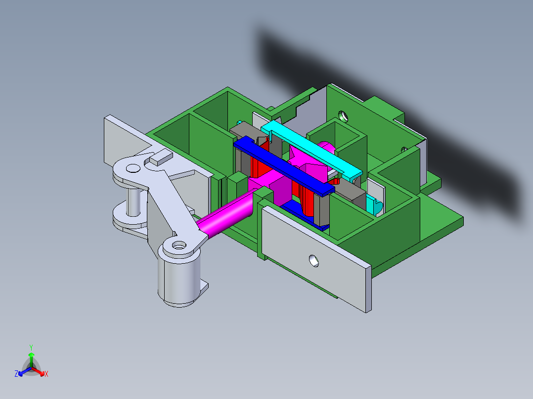 微动开关 有仿真有视频有igs文件 正等轴测图