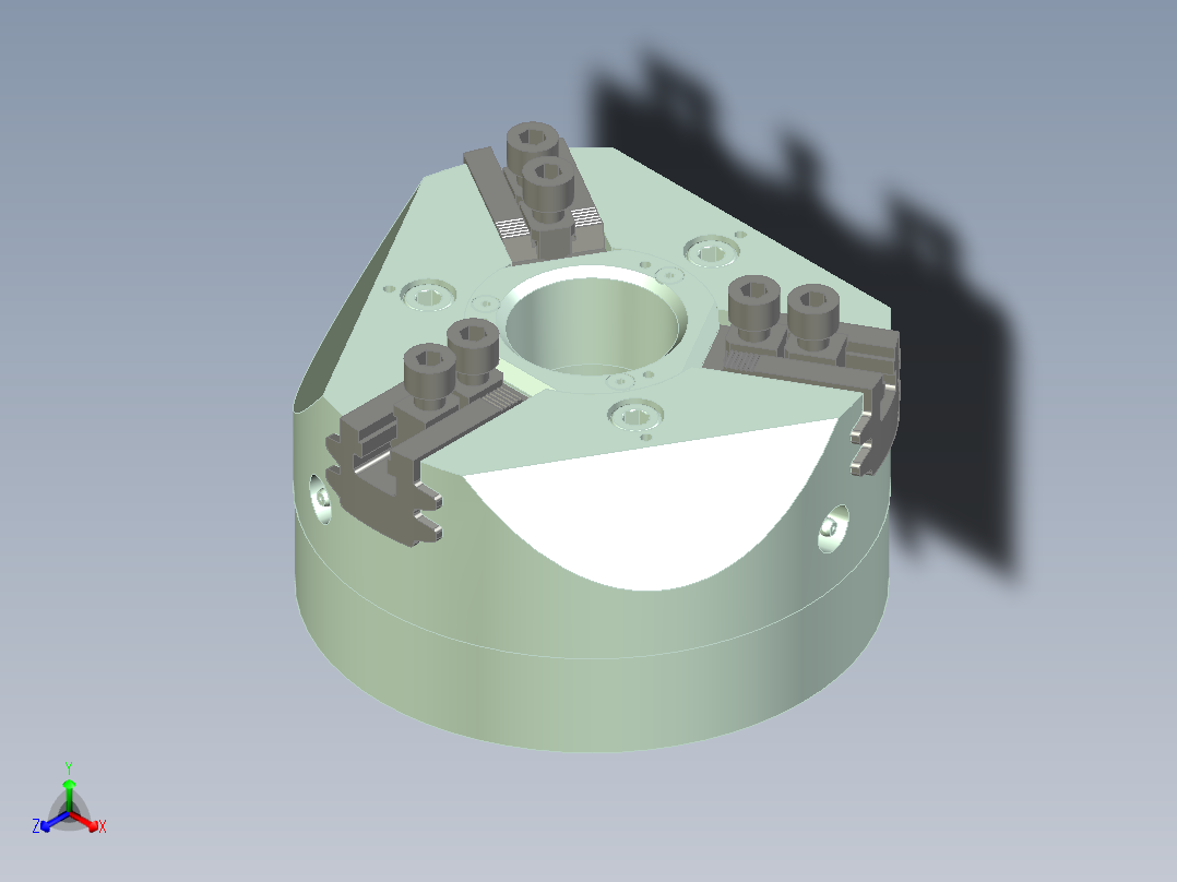 B10_德国雄克三爪卡盘夹持模型