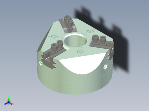 B10_德国雄克三爪卡盘夹持模型