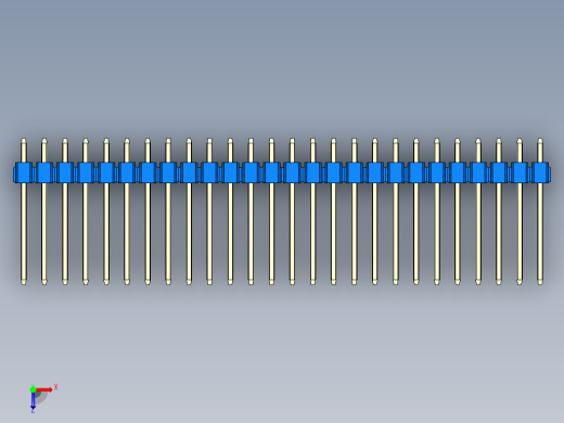 彩色公头100mil（2.54mm）系列-DS1021_blue_2x26p_100mil_Type5_rev1.0俯视缩略图