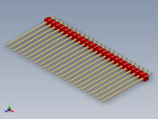 彩色公头100mil（2.54mm）系列-DS1021_red_1x24p_100mil_Type43_rev1.0