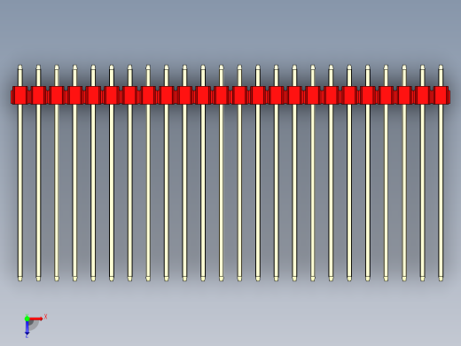 彩色公头100mil（2.54mm）系列-DS1021_red_1x24p_100mil_Type43_rev1.0俯视缩略图