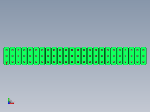 彩色公头100mil（2.54mm）系列-DS1021_green_3x24p_100mil_Type1_rev1.0前视缩略图