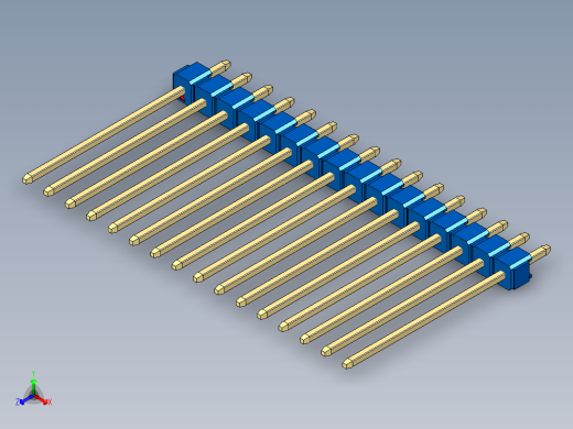 彩色公头100mil（2.54mm）系列-DS1021_blue_1x16p_100mil_Type19_rev1.0