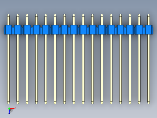 彩色公头100mil（2.54mm）系列-DS1021_blue_1x16p_100mil_Type19_rev1.0俯视缩略图