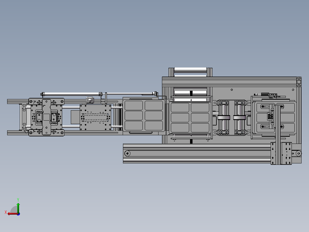 手机外壳的自动化生产加工设备后视图
