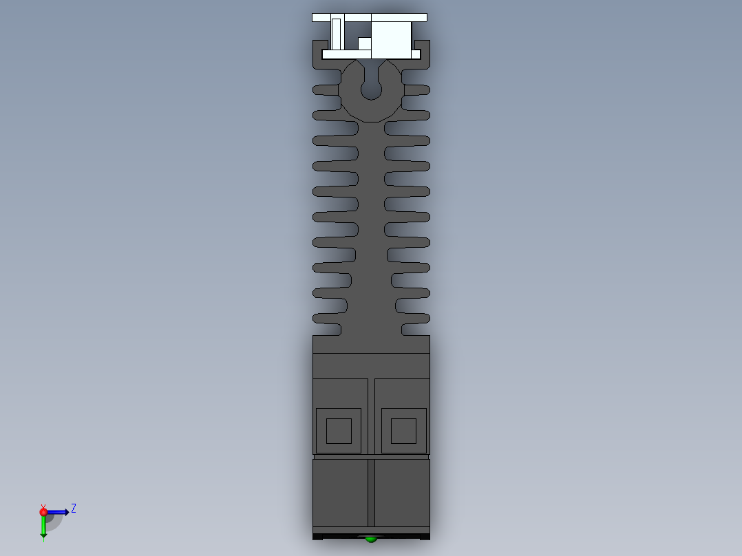 固态继电器，CKM系列，DIN导轨安装，CKM0630俯视图
