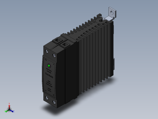 固态继电器，CKM系列，DIN导轨安装，CKM0630正等轴测缩略图