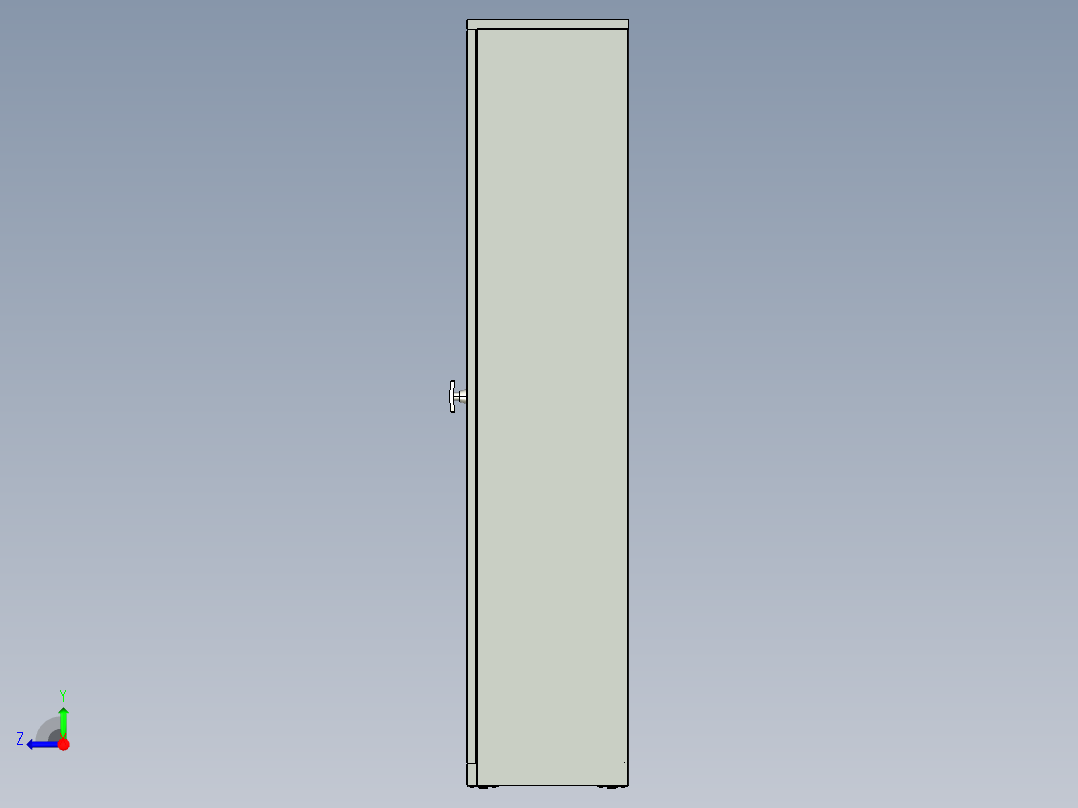 档案用金属薄板柜右视图