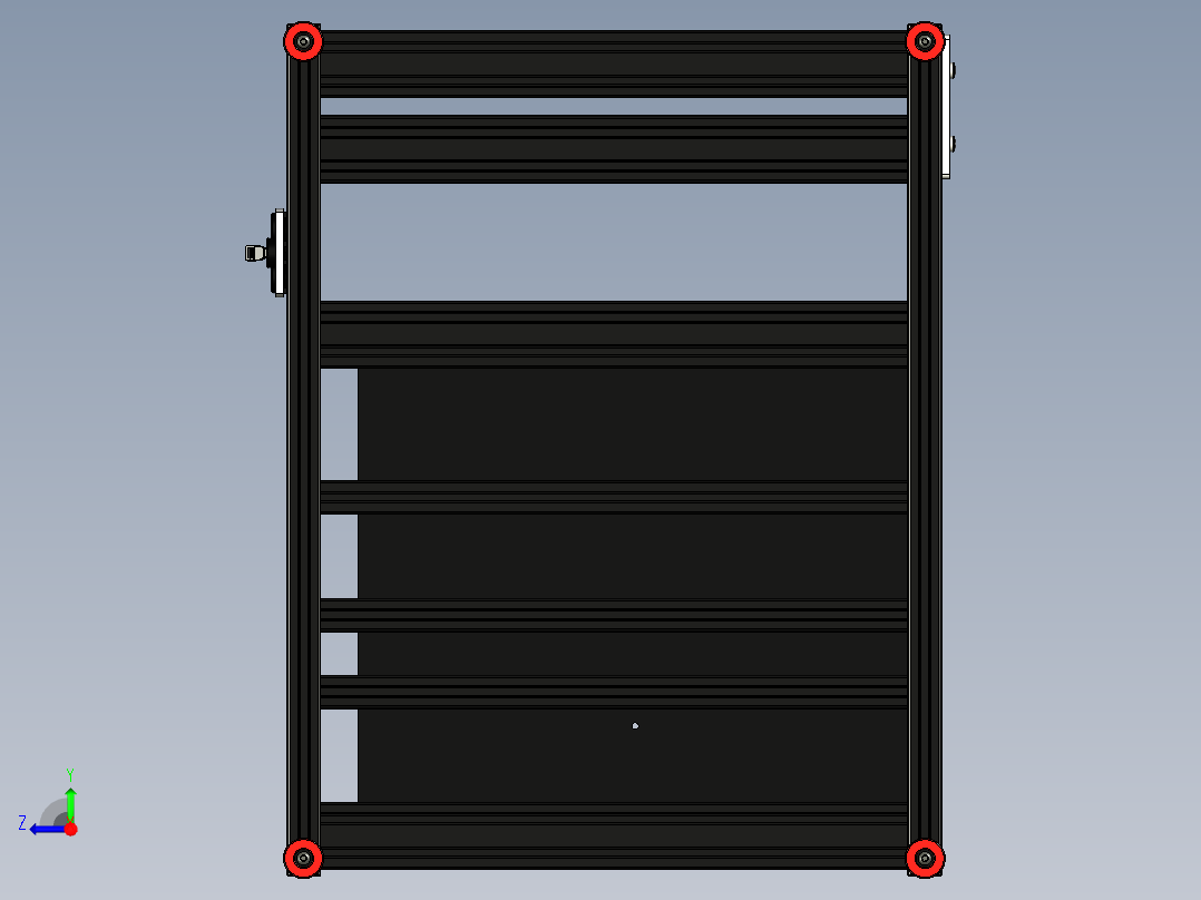 PC工作台开放式框架R1.0.zip右视图