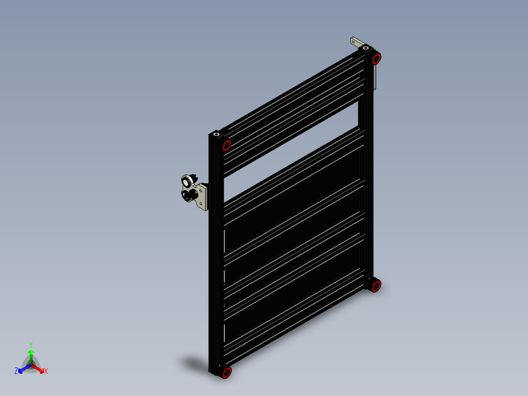 PC工作台开放式框架R1.0.zip正等轴测图