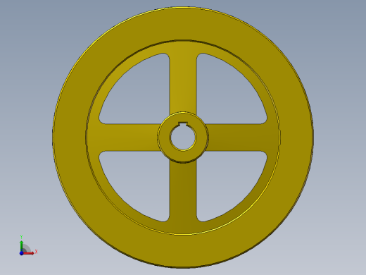 Q220-带轮数控加工工艺及编程设计【三维零件】前视缩略图