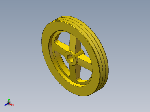 Q220-带轮数控加工工艺及编程设计【三维零件】正等轴测缩略图