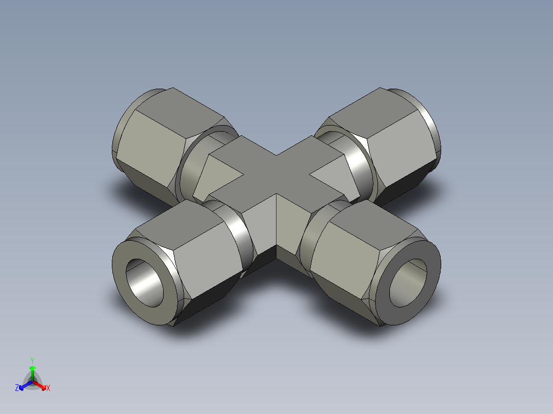 卡套式工业通用硬管接头8_kbu-s主视图