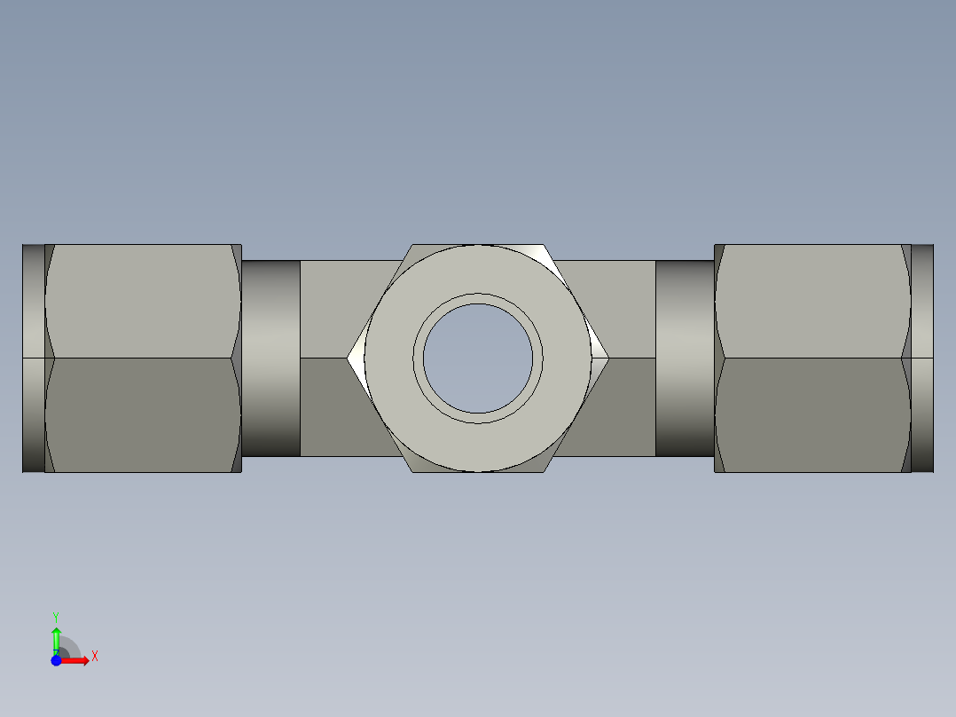 卡套式工业通用硬管接头8_kbu-s前视图