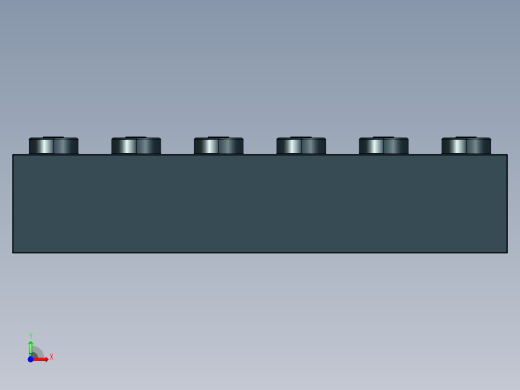 乐高套装 4421基本积木-4181144 - 2456 - 44237 Black Brick 2 x 6.STEP前视缩略图